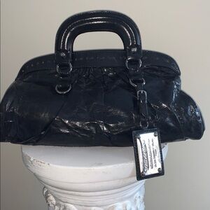 Dolce & Gabbana Black and Leopard Print Handbag